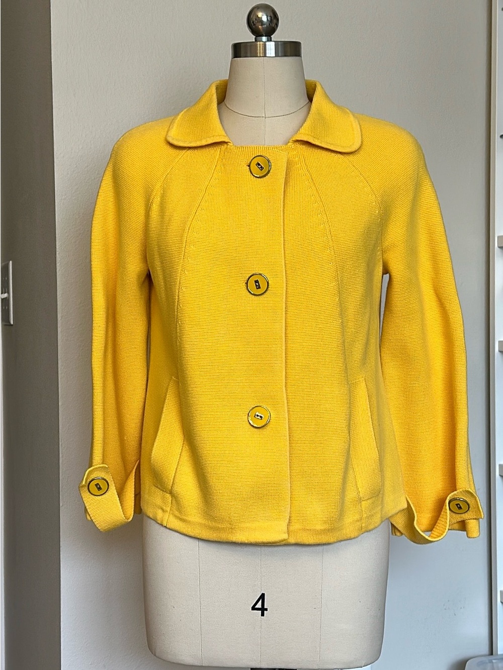 🧡 J McLaughlin Vintage Yellow Women's Button-Front Jacket 🧡